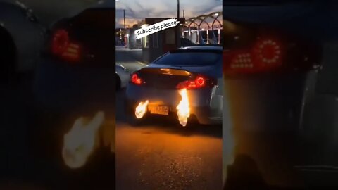 Fire in car exhaust 🤯🥵 #onepercent_clubb #shorts #fire #fireflames #fireshot #firevideo