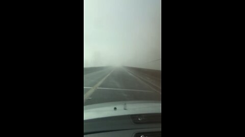 Foggy road in Oregon