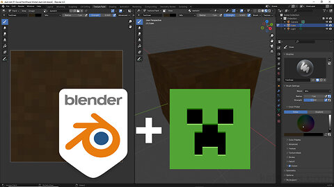 Paint Minecraft Style 'Frozen Dirt' Texture in Blender