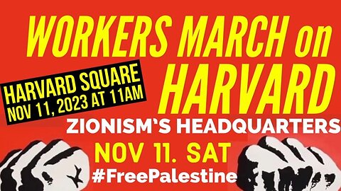 Dr.SHIVA™ LIVE: Harvard Anti-Zionist Protest. WORKERS MARCH on HARVARD Square