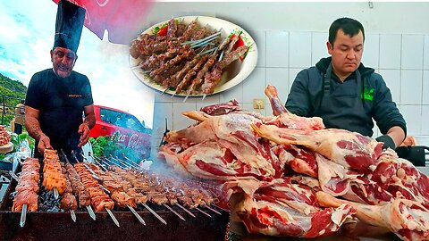 3000 - 4000 Things Every day 25 kinds of BBQ l Popular food l BBQ center of Uzbekistan