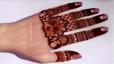 Finger Mehndi Design For Back Hand _ Henna Design by Rida Elegant