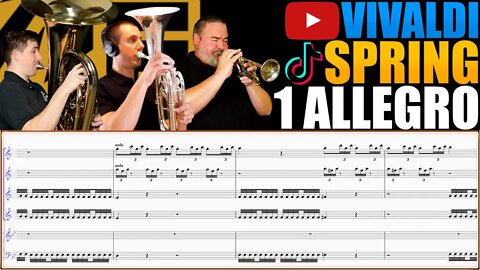 UNREAL TRIPLE & DOUBLE TONGUE 1:43 Vivaldi's Spring Mvt 1 Allegro "La Primavera". Play Along!