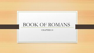 Romans - Chapter 10