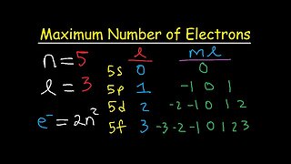 How To Determine The Maximum Number of Electrons Using Allowed Quantum Numbers - 8 Cases