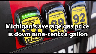 Michigan's average gas price is down nine-cents a gallon