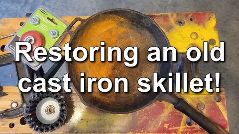 Restoring an old, rusty, wooden handled, cast iron skillet!