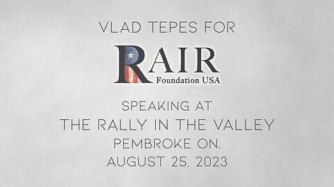 Vlad of RAIR speaking at Rally in the Valley, Aug 25th 2023