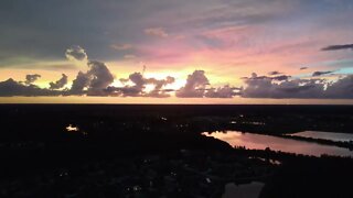 Land O Lakes Sunset and Storm Cloud