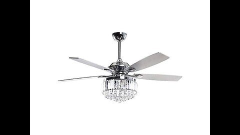 Modern Ceiling Fan with 5 Reversible Blades 5 Frosted Light Kit and Remote Control, Quiet Fan,...