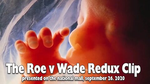 Roe v Wade Redux 2020 - Pro-Life Clip Shown at The Return, National Mall, September 26, 2020