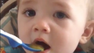 Baby tastes mango for the first time, Will he like it? Watch to find out!