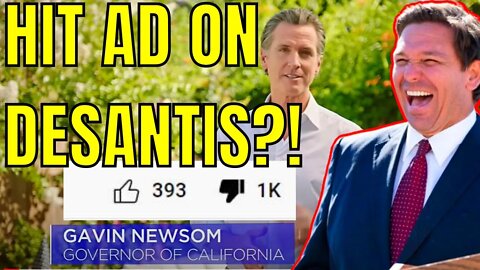 Gavin Newsom Runs HIT PIECE AD on Gov Ron DeSantis in Florida! Gets RATIOED & SLAMMED in COMMENTS!