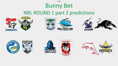 NRL tips round 1, part 2