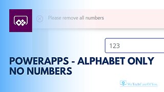 PowerApps - Block numbers from text input alphabet only