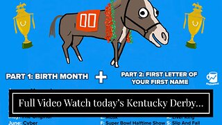 Full Video Watch today’s Kentucky Derby…