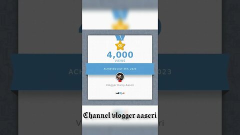 complete 4000 thousand view on vlogger aaseri channel #shorts #vlog