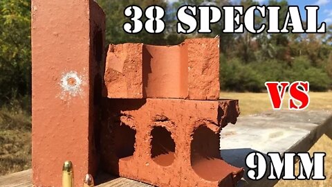 9mm vs .38 Special... Brick Test