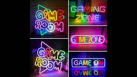 Game Room Neon Signs For Wall Decor USB Powered Colorful Neon LED Lights