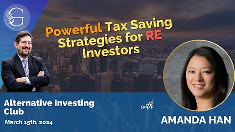 Powerful Tax Saving Strategies for RE Investors