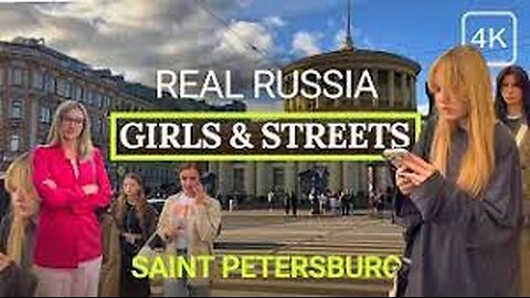 [4k] Russian Girls & Streets SAINT PETERSBURG, Russia, WALKING TOUR 4k HDR #116