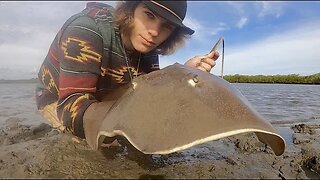 STINGRAY Rescue & River Monster Hunting! (HUGE EEL)