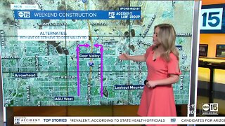 Weekend freeway construction happening around the Valley