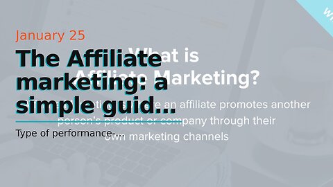 The Affiliate marketing: a simple guide - Adobe Experience Cloud Statements