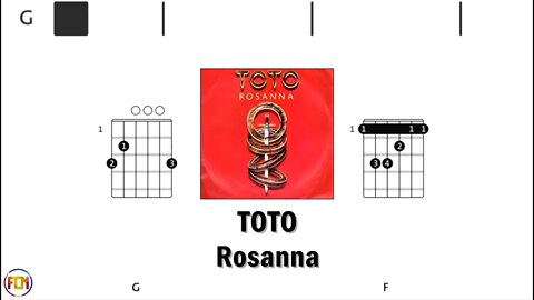 TOTO Rosanna - Guitar Chords & Lyrics HD