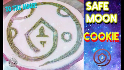 Making a Safemoon Coin Cookie. To the Moon Cookie with Subtitles