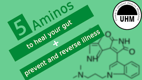 5 aminos with 53 therapeutic benefits to help heal your gut and prevent/reverse disease.