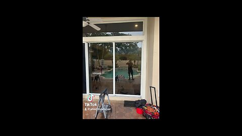 Sliding glass door repair; roller replacement and track refurbishing, in #parkland, #florida.