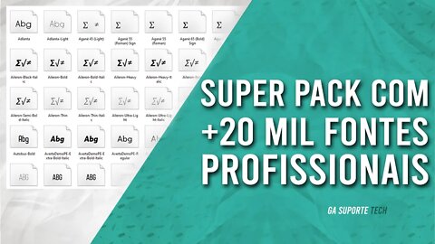 PACK com FONTES PROFISSIONAIS para DESIGN (+ 20 MIL FONTES)