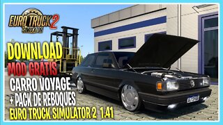 Mod Grátis Carro VOYAGE + PACK DE REBOQUES QUALITY 3D EURO TRUCK SIMULATOR 2 1.41