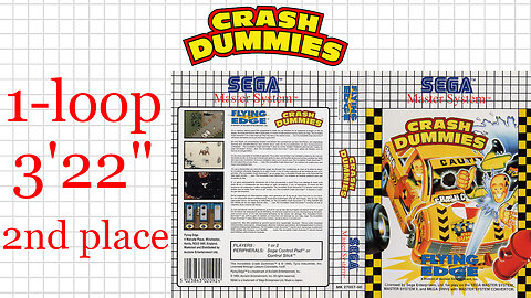 The Incredible Crash Dummies [SMS] 1-loop [3'22"] 2nd place🥈 | SEGA Master System Marceau