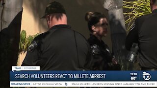 Volunteers react to Millete's arrest