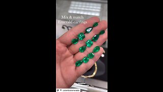 Loose unset quality Colombian emerald pairs for earrings, rings, fine custom jewelry online price