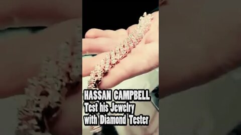 Hassan Campbell Test his Jewelry #hassancampbell #trending #viral #uktiktok #funny #drill #reaction