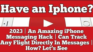 2023 | An Amazing iPhone Messaging Hack | Can Track Any Flight Directly In Messages | How? Let’s See