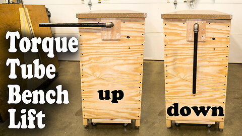 Torque Tube WorkBench Lift - A simple design to quickly lift the workbench for moving in the shop!