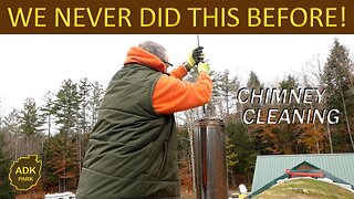 CLEANING our STEEL Chimney for the FIRST TIME
