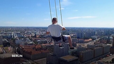 Berlin is offering a new attraction for adrenaline junkies: A high swing 120 meters above the ground