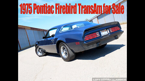 1975 Pontiac Firebird TransAm **Undercover FBI Getaway Car**