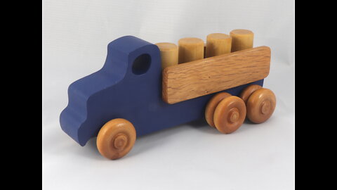 Wooden Toy Lorry Truck, Handmade and Painted in Your Choice of Colors