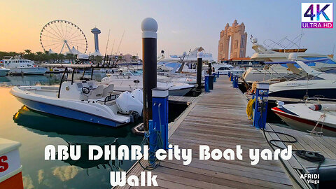 Abu Dhabi city Marina Boat yard walk