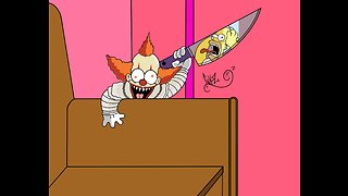 Drawing Krusty the killer clown doll