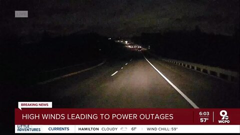 High winds leading to power outages