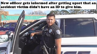 NEW OFFICER gets EDUCATED - He says he needs to be MORE STERN after Accident Victim doesn't have ID