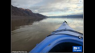 FRIDAY FUN - RAIN HAS CREATED A LAKE IN DEATH VALLEY PEOPLE ARE KAYACKING ON -TEMPORARILY