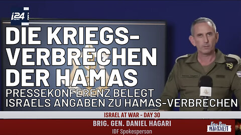 Israel & Die Kriegsverbrechen der Hamas - Pressekonferenz beweist Hamas Verbrechen im Krieg